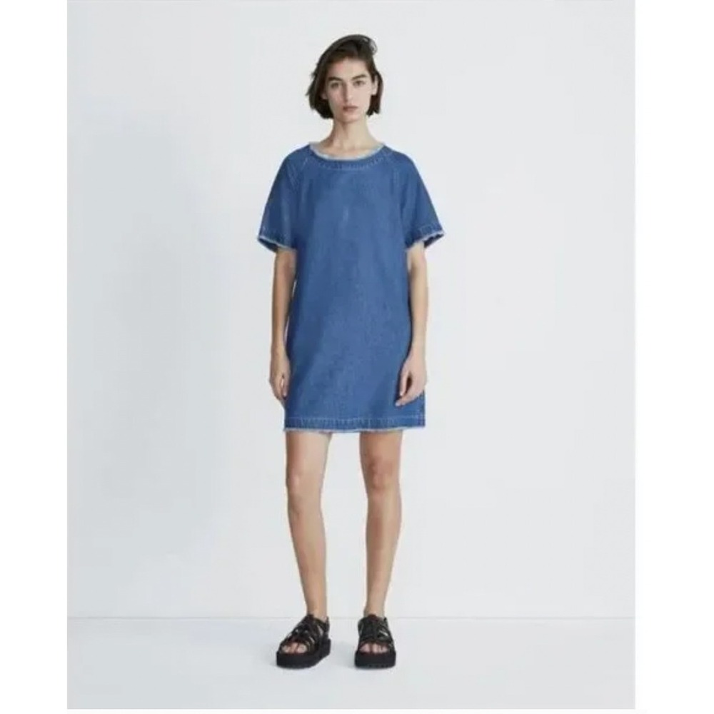 Rag Bone‎ Justine Featherweight Dress M Medium Chambray